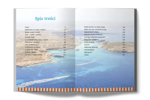 Spis treści książki o państwie Malta. Od wstępu, przez zabytki, po kuchnię i indeks.