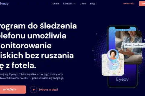 Telefon z mapą lokalizacji i zdjęciem dziecka, obok kobieta pisząca wiadomość.