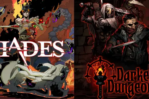 Hades i Darkest Dungeon – dwa mroczne roguelike z bohaterami walczącymi o przetrwanie.