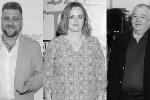 Trzech polskich aktorów: Paweł Królikowski, Magdalena Stużyńska i Piotr Polk.