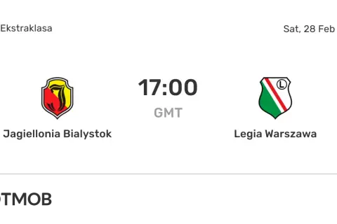Jagiellonia vs Legia: Statystyki H2H. Kto ma przewagę?
