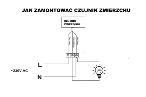 Schemat podłączenia czujnika zmierzchu. Dowiedz się, jak ustawić czujnik ruchu i zmierzchu, by automatycznie włączał światło.
