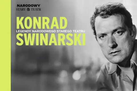 Konrad Swinarski, legenda Narodowego Starego Teatru, na portrecie.