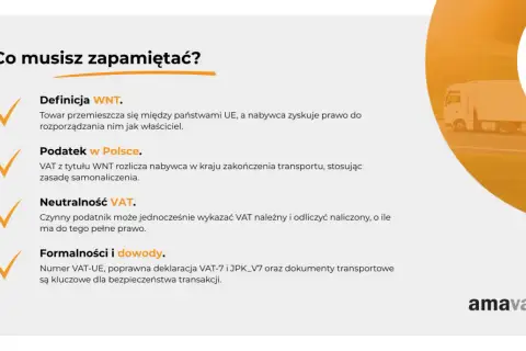 WNT to towar przemieszczany między krajami UE. Poznaj definicję, podatek w Polsce, neutralność VAT i formalności.