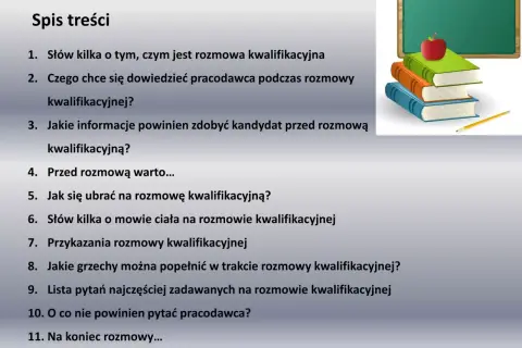 Spis treści do rozmowy kwalifikacyjnej: jak się przygotować, czego się dowiedzieć i jakie pytania zadać.