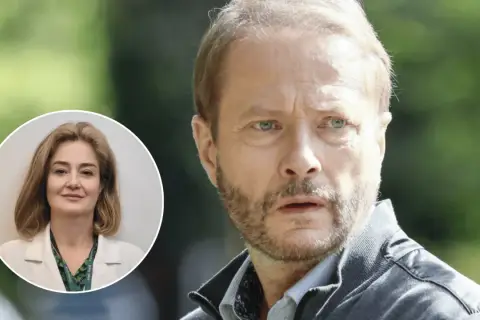 Kto grał Karola Kosowskiego w M jak miłość? Na zdjęciu widzimy aktora, który wcielił się w tę rolę, oraz lekarkę.