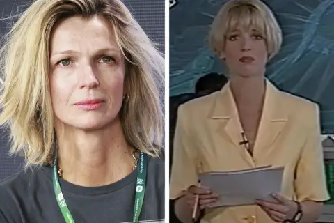 Magda Mołek: młoda prezenterka w żółtej marynarce i dojrzała kobieta z krótkimi blond włosami. Ile lat ma Magda Mołek?