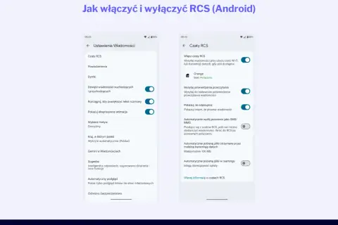 Jak wyłączyć czat RCS? Na ekranie telefonu w ustawieniach wiadomości znajdź opcję "Czaty RCS" i wyłącz ją.