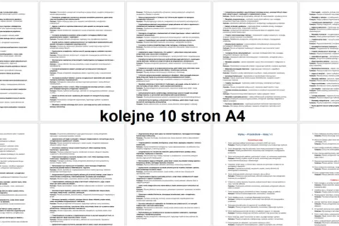 Przykłady pisania dziennika, listy zadań i celów edukacyjnych na kolejnych stronach A4.