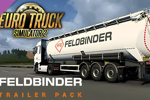 Ciężarówka z cysterną FELDBINDER w Euro Truck Simulator 2 + wszystkie dodatki. DLC z naczepami.