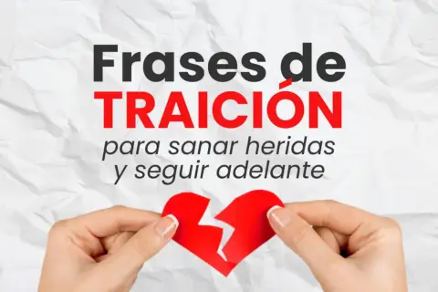 Frases de traición para sanar heridas. Manos sostienen un corazón rojo roto, símbolo de desengaño y mentiras.