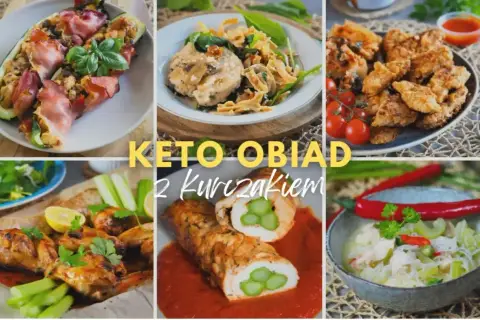 Keto obiad z kurczakiem: faszerowana cukinia, roladki z kurczaka ze szparagami, skrzydełka i inne pyszności.