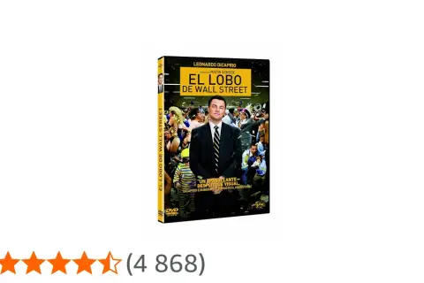 DVD-omslag för "The Wolf of Wall Street" med Leonardo DiCaprio. En av många filmer med Leonardo DiCaprio.
