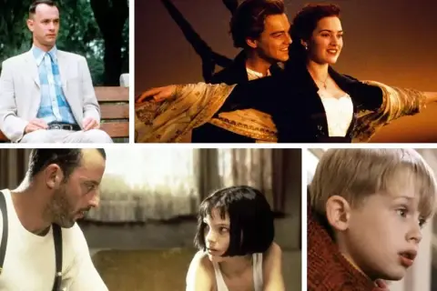 Kultowe filmy: Forrest Gump, Titanic, Leon zawodowiec, Leon i Mathilda, Kevin sam w domu.