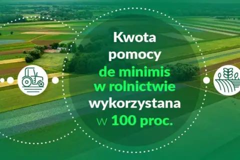 Kwota pomocy de minimis w rolnictwie wykorzystana w 100 proc. Sprawdź, jak to wpłynie na Twoje gospodarstwo.
