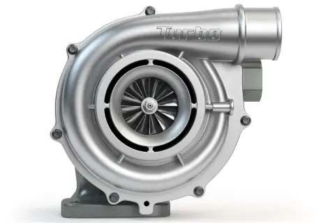 Metalowa turbosprężarka, element kluczowy dla mocy silnika. Problem zapchany dpf a turbina może oznaczać kłopoty.