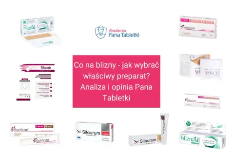 Plastry i żele na blizny, w tym bliznasil, w analizie Pana Tabletki.