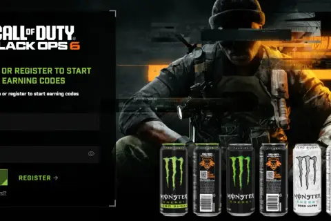 Call of Duty: Black Ops 6 z napojami Monster Energy. Zaloguj się, by zdobywać kody.