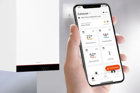 Smartfonem sterujesz ogrzewaniem gazowym. Zobacz, jak łatwo wyłączyć ogrzewanie gazowe za pomocą aplikacji Viessmann.