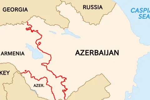 Mapa Kaukazu: z kim graniczy Armenia? Z Gruzją, Azerbejdżanem, Turcją i Rosją.
