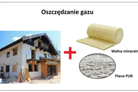 Ocieplenie domu wełną mineralną i pianą PUR to klucz do obniżenia średniego zużycia gazu w mieszkaniu.
