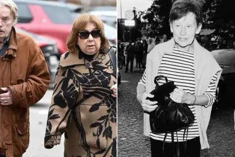 Daniel Olbrychski z żoną, w stylizacjach z charakterem.