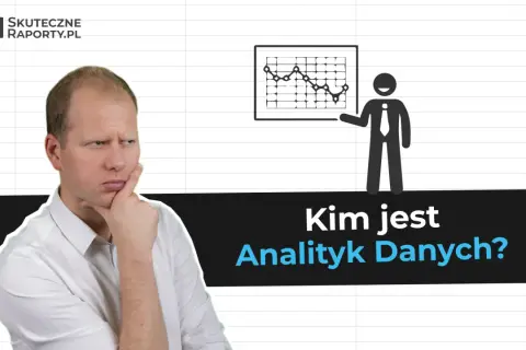 Zamyślony analityk danych patrzy na wykres. Kim jest analityk danych?
