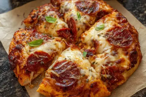 Szybki przepis na ciasto do pizzy? Ta pepperoni pizza z ciągnącym serem i świeżą bazylią to dowód, że to możliwe!