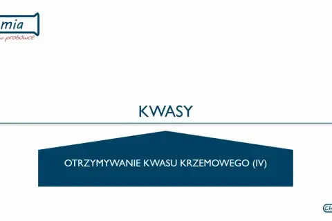 Otrzymywanie kwasu krzemowego (IV) - temat lekcji o kwasach.