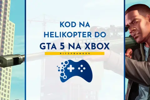 Kod na helikopter do GTA 5 na Xbox. Franklin celuje ze snajperki, a w tle widać wieżowce i dźwig.