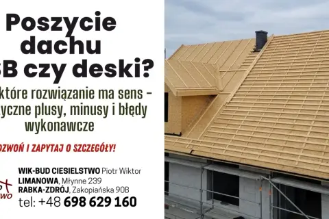 Dach z płyty OSB w budowie. Dowiedz się, czym pokryć dach z płyty OSB, jakie są plusy i minusy tego rozwiązania. Zapytaj o szczegóły!