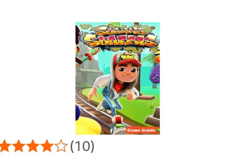 Subway Surfers: Junge auf Bahngleisen mit Graffiti-Logo und "Game Guide"-Button.