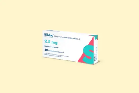 Opakowanie leku Bibloc 2,5 mg, zawierające 30 tabletek powlekanych.