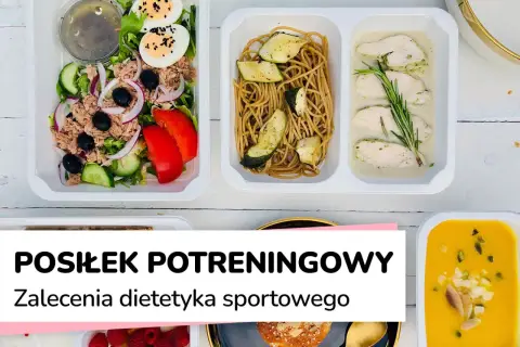 Zdrowe posiłki po treningu: sałatka z tuńczykiem, makaron z cukinią i kurczak w sosie. Idealne co jeść po treningu.