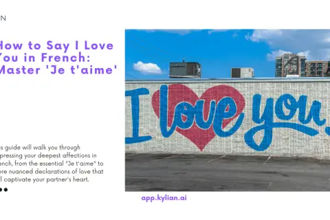 Mur z napisem "I love you!" w kształcie serca.