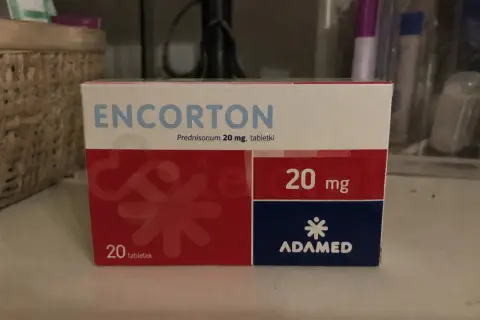 Opakowanie leku Enorton 20 mg, zawierającego prednizon. Warto pamiętać o potencjalnych encorton skutki uboczne.