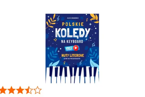 Polskie kolędy na keyboard - nuty literowe dla początkujących. Zestaw zawiera materiały wideo.