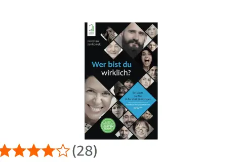 Buchcover "Wer bist du wirklich?" mit verschiedenen Gesichtern, die die Vielfalt der wer bin ich charaktere zeigen.