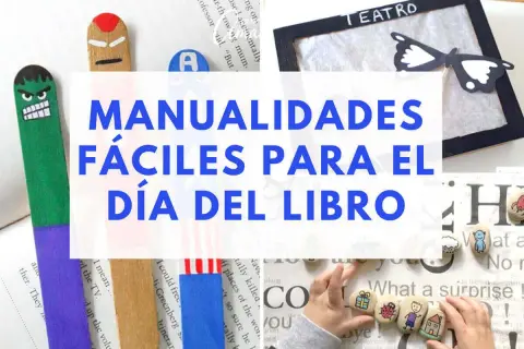 Material didáctico para el Día del Libro: manualidades fáciles de imprimir, como marcapáginas y piedras decoradas.