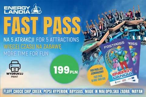 Energylandia: Fast Pass na 5 atrakcji za 199 zł. Zdobądź swoje energylandia bilety vip i ciesz się więcej czasem na zabawę!