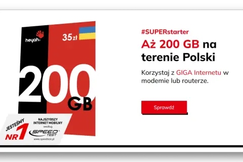 Internet na kartę bez umowy: 200 GB za 35 zł. Najszybszy internet mobilny w Polsce, idealny do modemu lub routera.