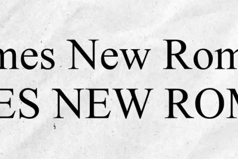 Times New Roman w wersji wielkich i małych liter. Klasyczna, sprawdzona jaka czcionka do pracy licencjackiej.