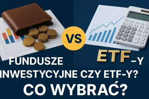Portfel, monety i wykresy vs. kalkulator i wykresy. Fundusze inwestycyjne czy ETF-y? Zrównoważony wybór dla Twoich finansów.