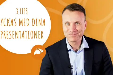 Man med kostym ger 3 tips för att lyckas med presentationer och bli av med nervositet.
