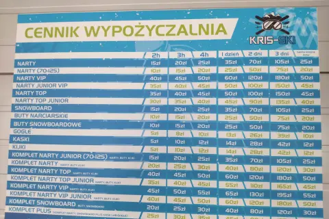 Cennik wypożyczalni nart i snowboardu w Białce Tatrzańskiej. Znajdziesz tu ceny skipassów i sprzętu.