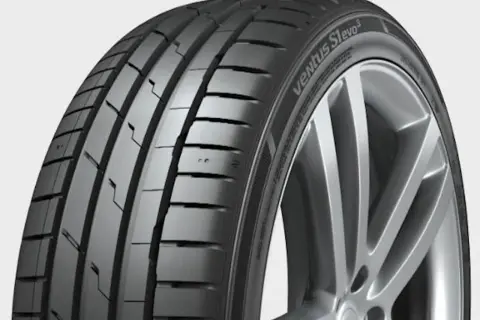 Opony Hankook Ventus S1 evo3 na stylowej feldze. Sprawdź opinie i przekonaj się o ich jakości.