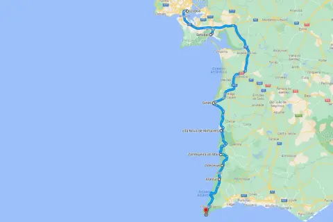 Ruta en autocaravana por el sur de Portugal, desde Lisboa hasta Vila de Bispo, recorriendo la costa atlántica.