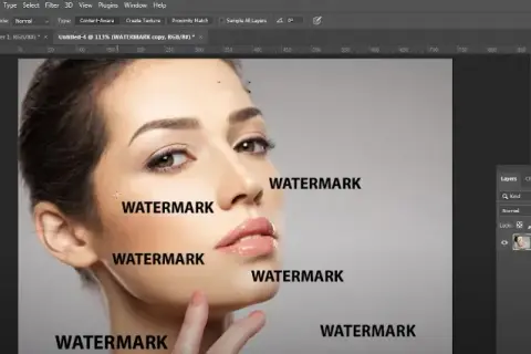 Jak usunąć znak wodny w Photoshopie? AI, klasyka i prawo.
