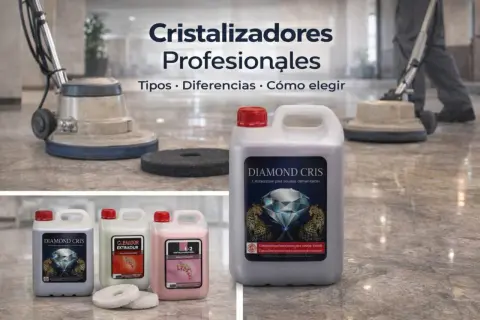 Cristalizadores profesionales para suelo. Productos y máquinas para dar brillo y proteger superficies.