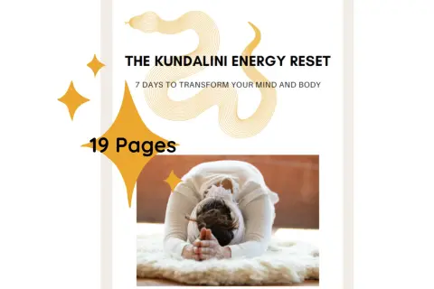 Przewodnik "The Kundalini Energy Reset" (19 stron) pokazuje, jak oczyścić czakry, transformując umysł i ciało.